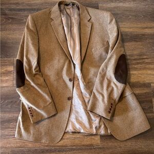 Jos. A. Bank Tan Blazer with Brown Elbow Patches